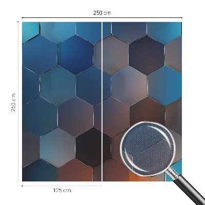 Papel de parede para criança Hexágonos azuis