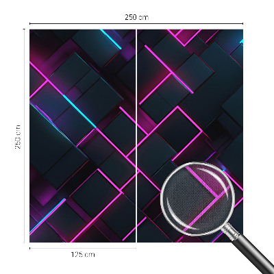 Autocolante de parede fotográfico Geometria de néon