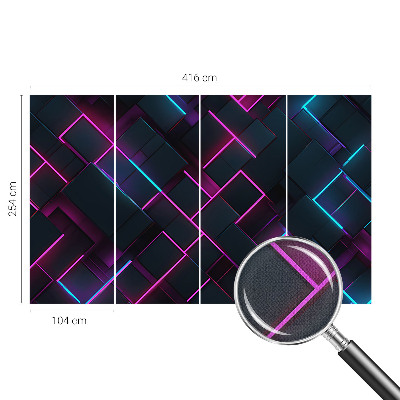 Autocolante de parede fotográfico Geometria de néon