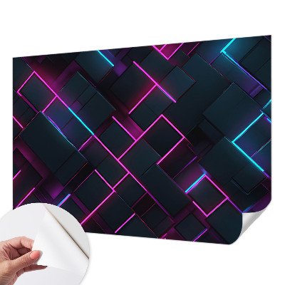 Autocolante de parede fotográfico Geometria de néon