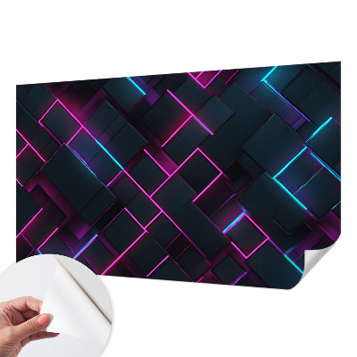Autocolante de parede fotográfico Geometria de néon
