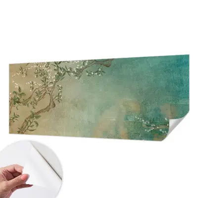 Papel de parede para criança com padrão floral em tons harmónicos