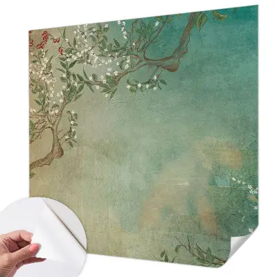 Papel de parede para criança com padrão floral em tons harmónicos