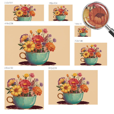 Papel de parede autocolante para sala Um buquê colorido