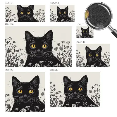 Papel de parede autocolante para quarto com estampa de flores e gatos