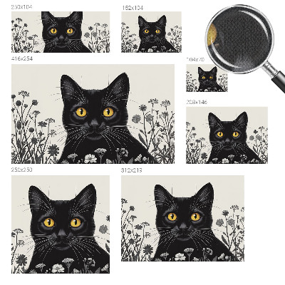 Papel de parede autocolante para quarto Flores de gato