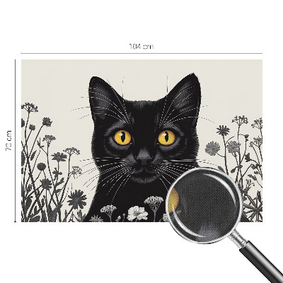 Papel de parede autocolante para quarto Flores de gato