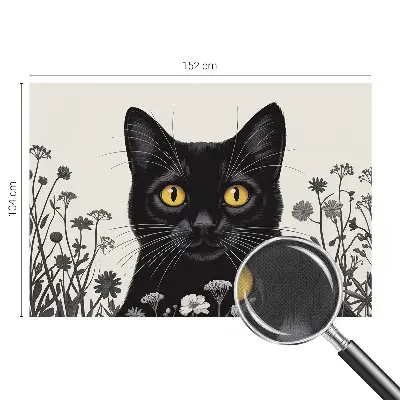 Papel de parede autocolante para quarto com estampa de flores e gatos