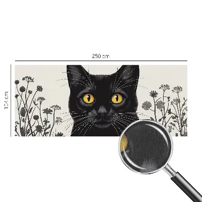 Papel de parede autocolante para quarto com estampa de flores e gatos