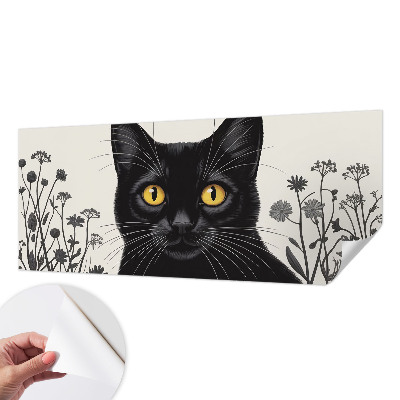 Papel de parede autocolante para quarto Flores de gato