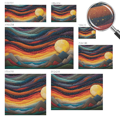 Papel de parede 3D Montanhas coloridas