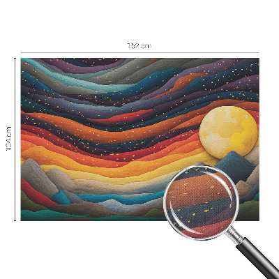 Papel de parede 3D Montanhas coloridas
