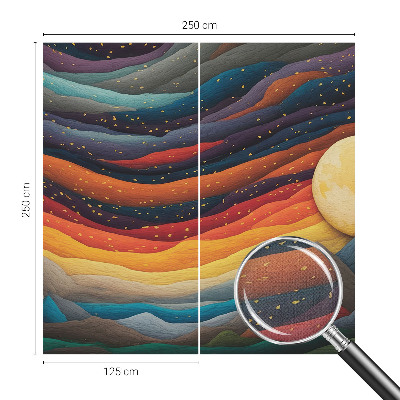 Papel de parede 3D Montanhas coloridas