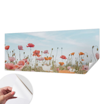 Autocolante de parede fotográfico Flores de papoula