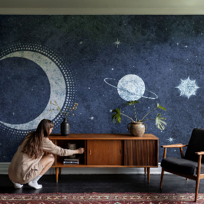 Papel de parede para criança com motivo de estrelas