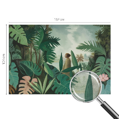 Papel de parede autocolante para sala Selva exótica