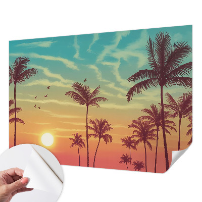 Papel de parede autocolante para quarto Paisagem tropical