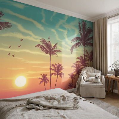 Papel de parede autocolante para quarto Paisagem tropical