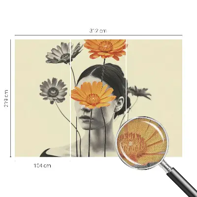 Papel de parede autocolante com estampa de visão surrealista