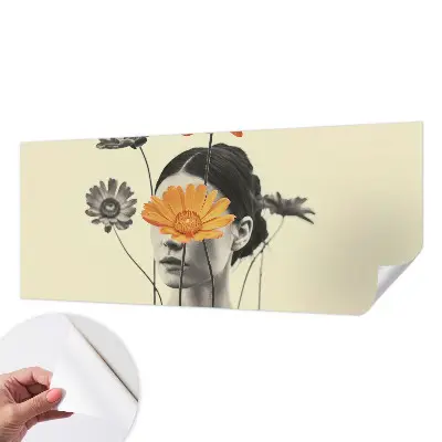Papel de parede autocolante com estampa de visão surrealista