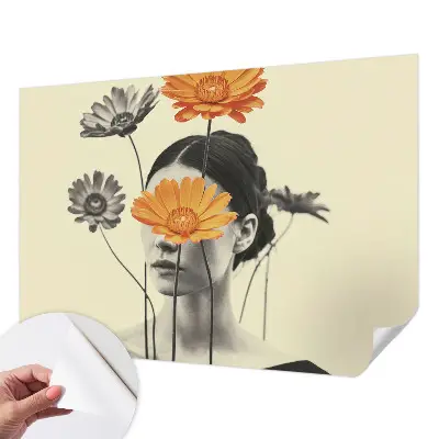 Papel de parede autocolante com estampa de visão surrealista