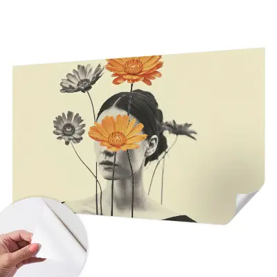 Papel de parede autocolante com estampa de visão surrealista