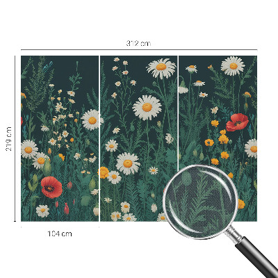 Papel de parede 3D Flores silvestres