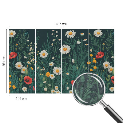 Papel de parede 3D Flores silvestres