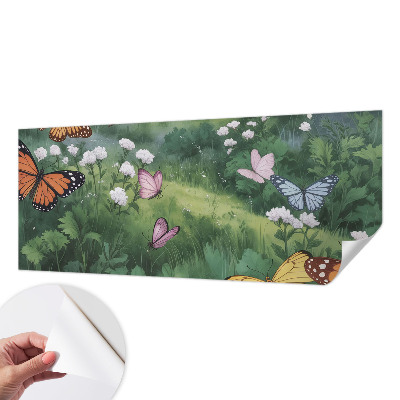 Papel de parede para criança Borboletas no prado