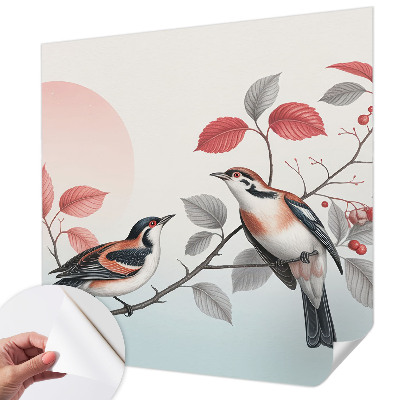Papel de parede 3D Pássaros sentados