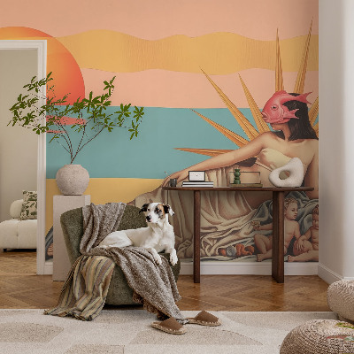 Papel de parede infantil O Ocidente do Surrealismo