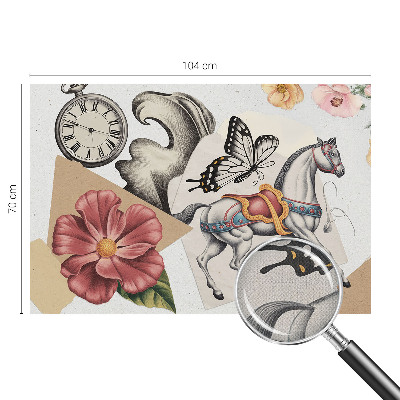 Papel de parede autocolante para quarto Flores vintage