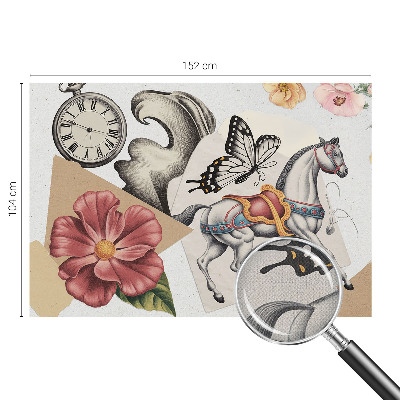 Papel de parede autocolante para quarto Flores vintage