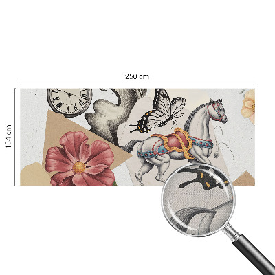 Papel de parede autocolante para quarto Flores vintage