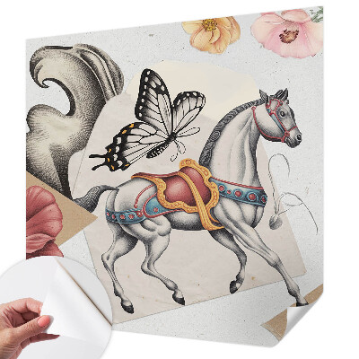 Papel de parede autocolante para quarto com estampa de flores vintage