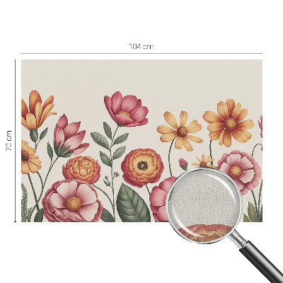 Autocolante de parede fotográfico com arranjo floral