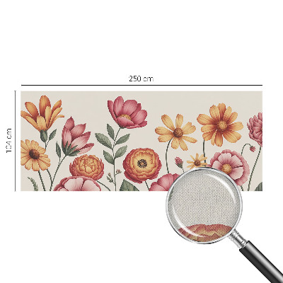 Autocolante de parede fotográfico com arranjo floral