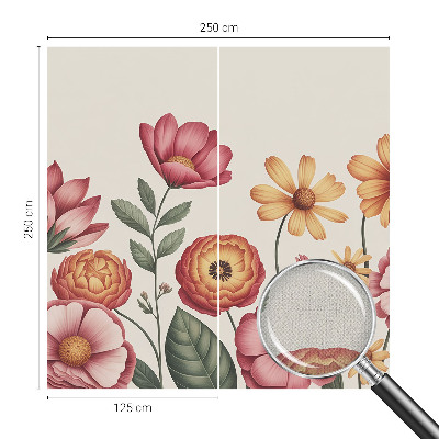 Autocolante de parede fotográfico com arranjo floral