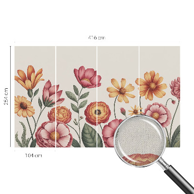 Autocolante de parede fotográfico com arranjo floral