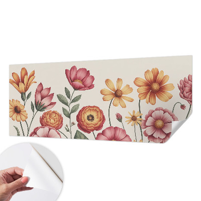 Autocolante de parede fotográfico com arranjo floral