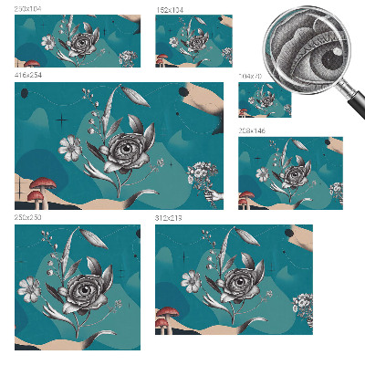 Papel de parede para criança Olho de flor