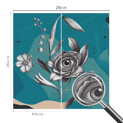 Papel de parede para criança com estampa Olho de Flor