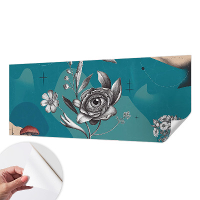 Papel de parede para criança Olho de flor