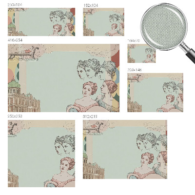 Papel de parede 3D Colagem clássica