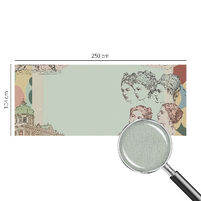Papel de parede 3D com padrão de colagem clássica