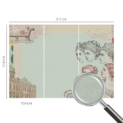 Papel de parede 3D Colagem clássica