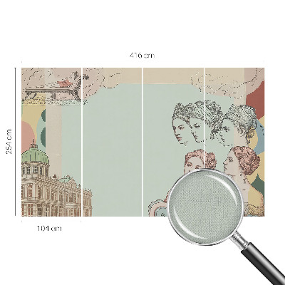 Papel de parede 3D Colagem clássica