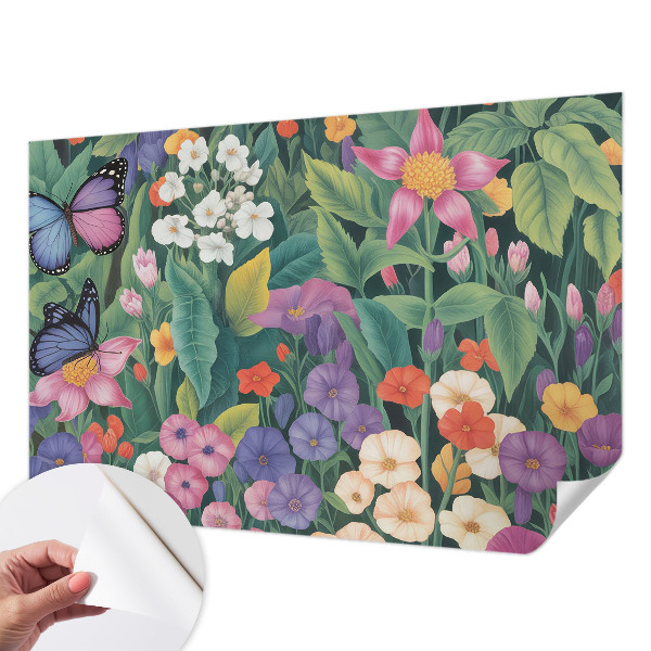 Papel de parede autocolante para sala Explosão de flores