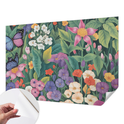 Papel de parede autocolante para sala Explosão de flores