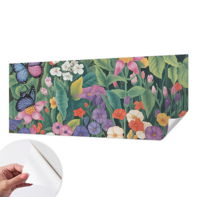 Papel de parede autocolante para sala Explosão de flores